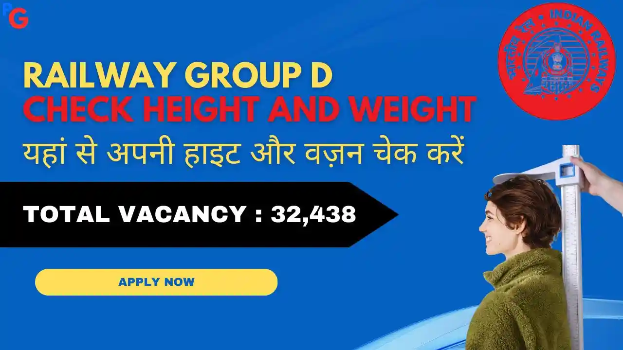 Railway Group D Physical Height And Weight Standards for Men and Women