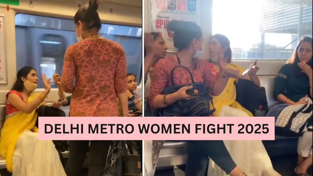 Delhi Metro Women Fight 2025: दो महिलाएं मेट्रो में सीट को लेकर लड़ते हुए